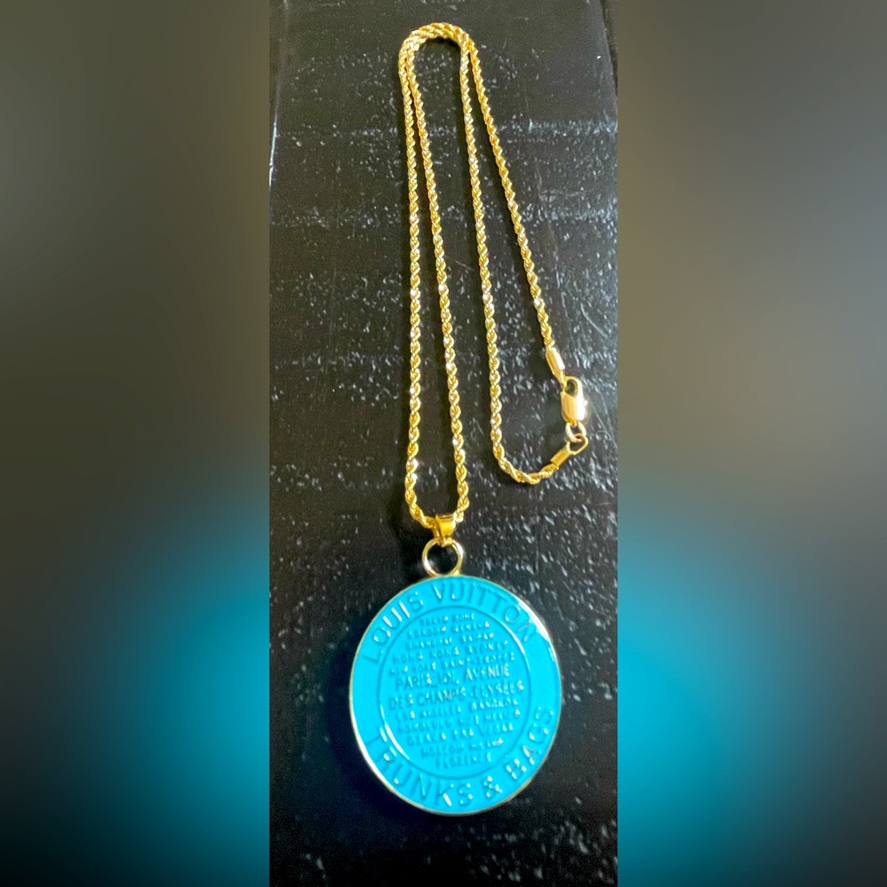 Authentic Blue Truck & Bags Charm Necklace